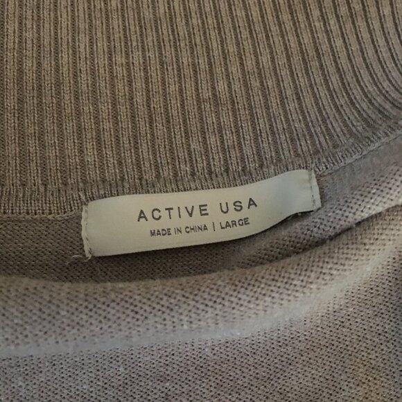 NWOT Active USA Beige Knit Long Sleeve Ribbed Banded Cardigan - Picture 11 of 16